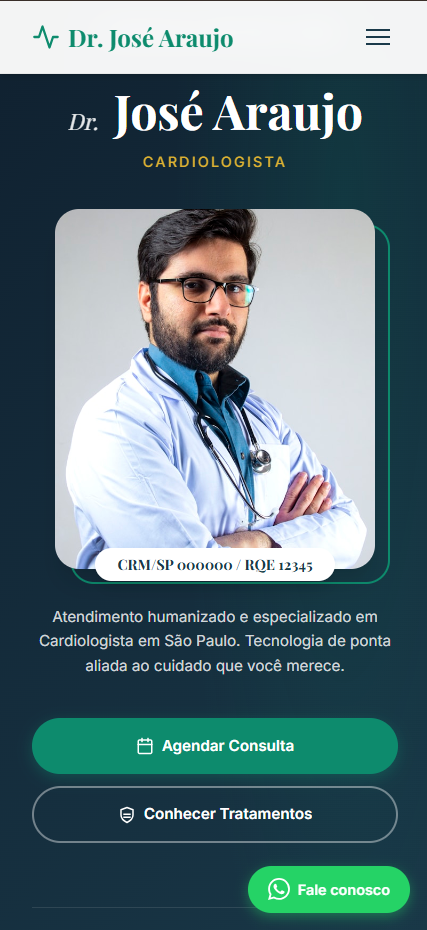 Simulação do Site Profissional